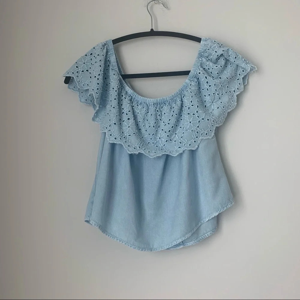 Sim and sam blue blouse shirt size M
